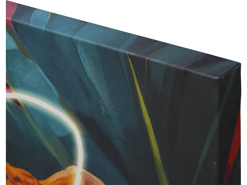 Bedruckte und handbemalte Leinwand LÉODOR 1 Stück mehrfarbig