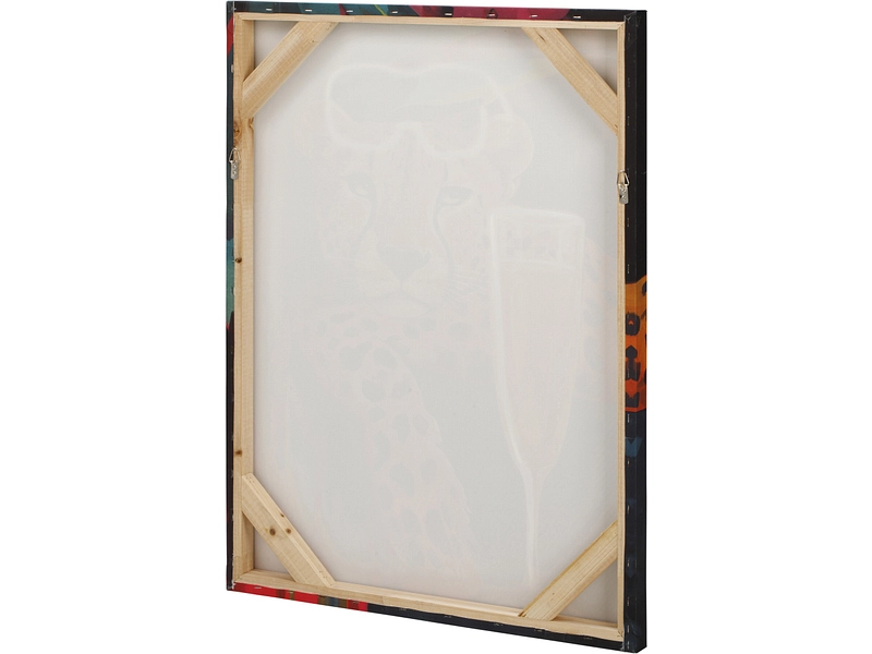 Bedruckte und handbemalte Leinwand LÉODOR 1 Stück mehrfarbig