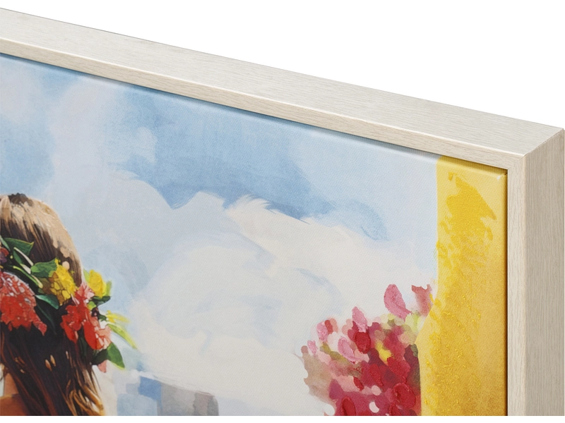 Bedruckte und handbemalte Leinwand ANDALOUSE 1 Stück mehrfarbig