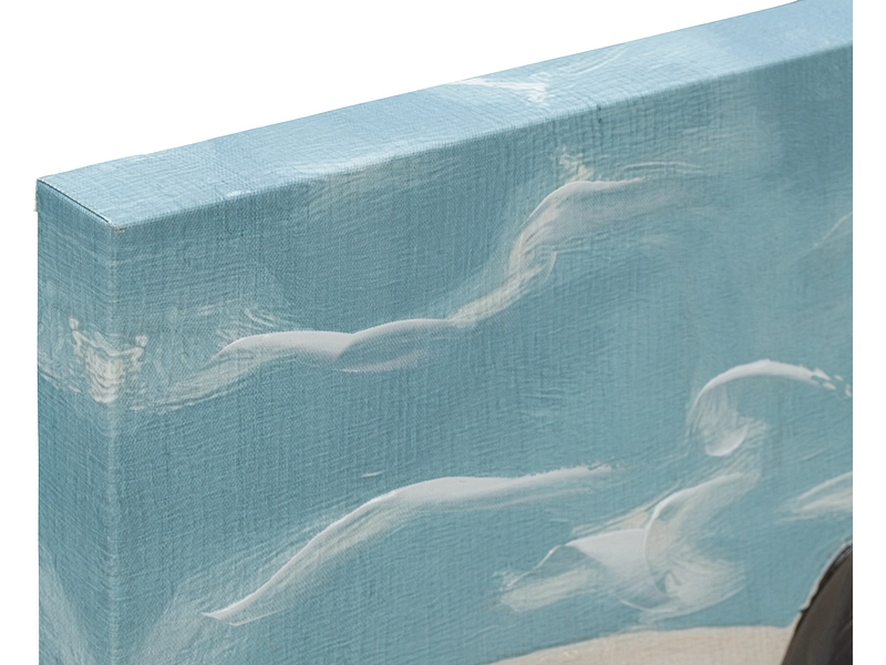 Bedruckte und handbemalte Leinwand CHILL 1 Stück mehrfarbig