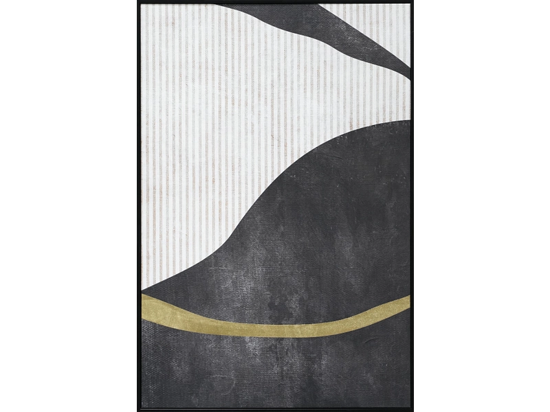 Toile imprimée STRAVON 1 pièce noir