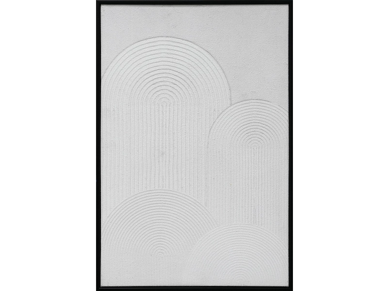 Toile imprimée et peinte main VIRELLO 1 pièce noir