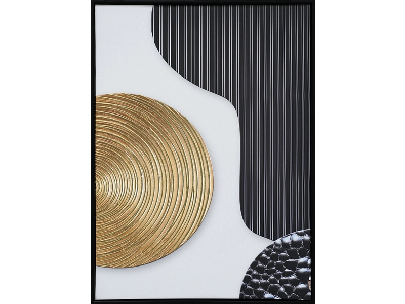 Toile imprimée STRAMIRA 1 pièce noir