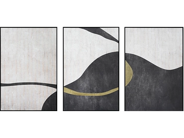 Toile imprimée STRAVON 1 pièce noir