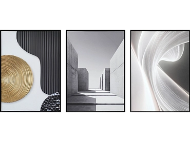 Toile imprimée STRAMIRA 1 pièce noir