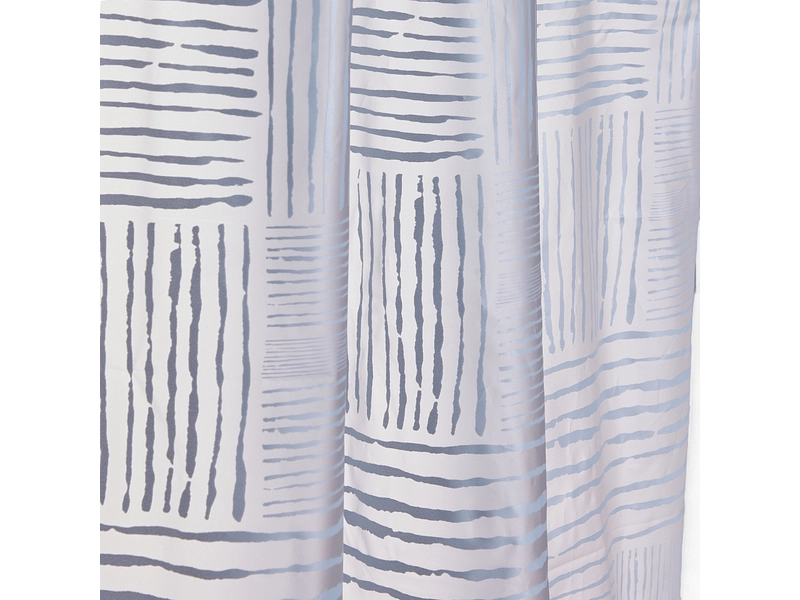 Set aus Badteppich und Duschvorhang FELIX blau