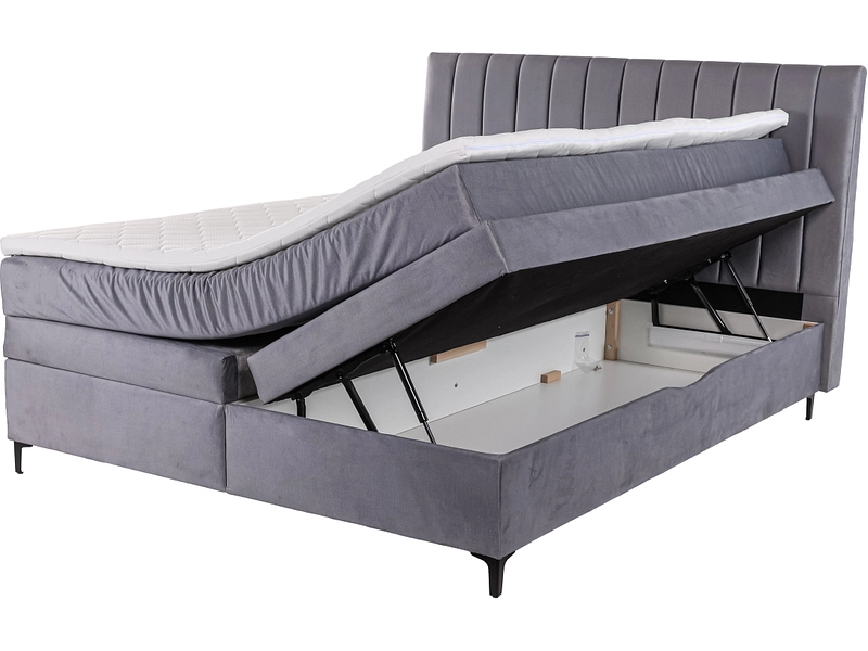 Boxspringbett MAGIC hellgrau