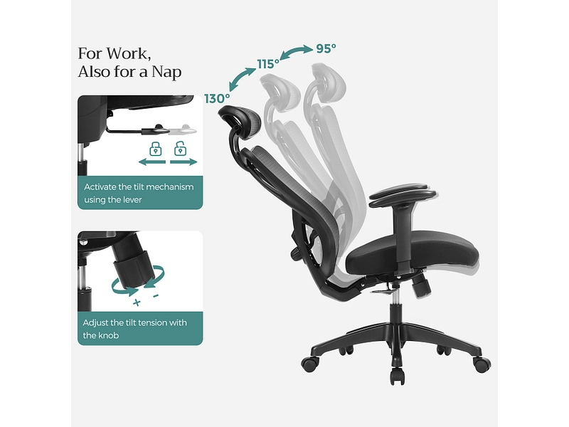 Ergonomischer Bürostuhl SONGMICS MILOW