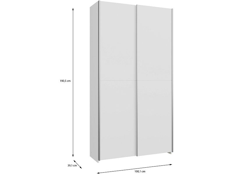 Schwebetürenschrank HYÈRES weiss Schwebetürenschrank HYÈRES weiss
