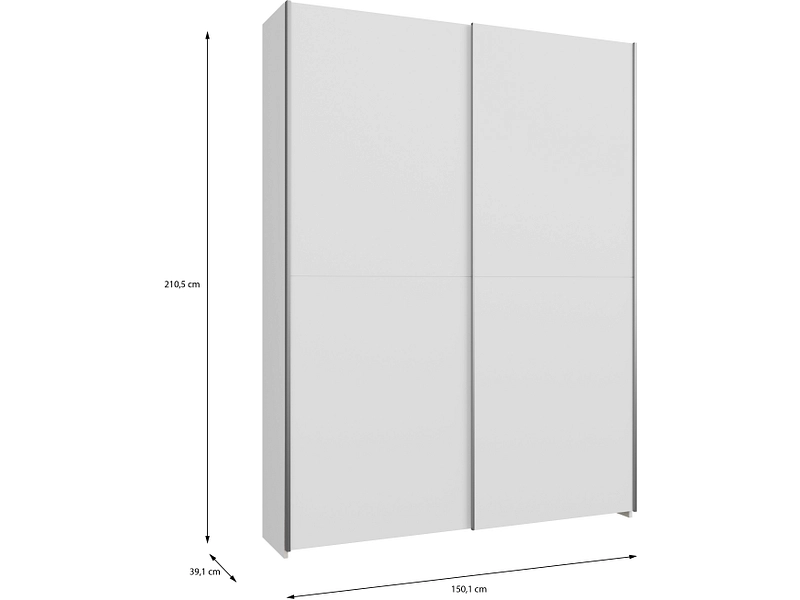 Schwebetürenschrank HYÈRES weiss