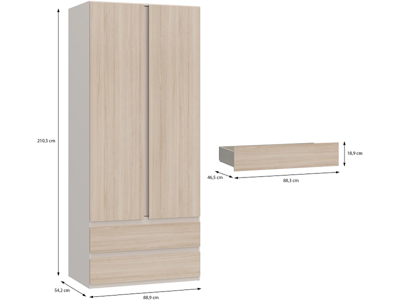 Drehtürenschrank OSAKA eiche