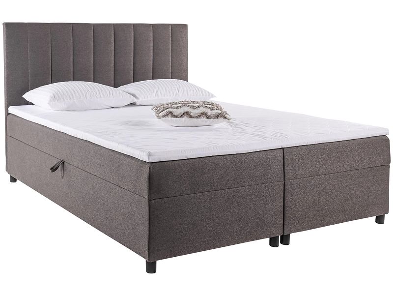 Boxspring BASEL antracite 140x200cm semirigido