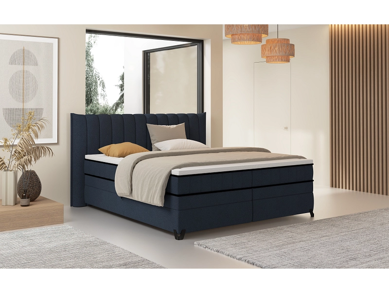 Boxspring CARMEN bleu nuit