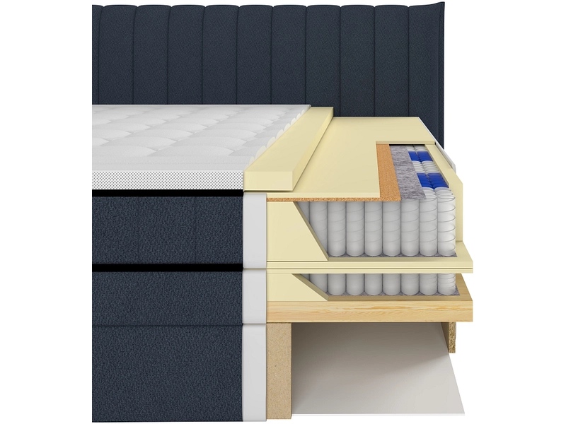 Boxspring CARMEN bleu nuit