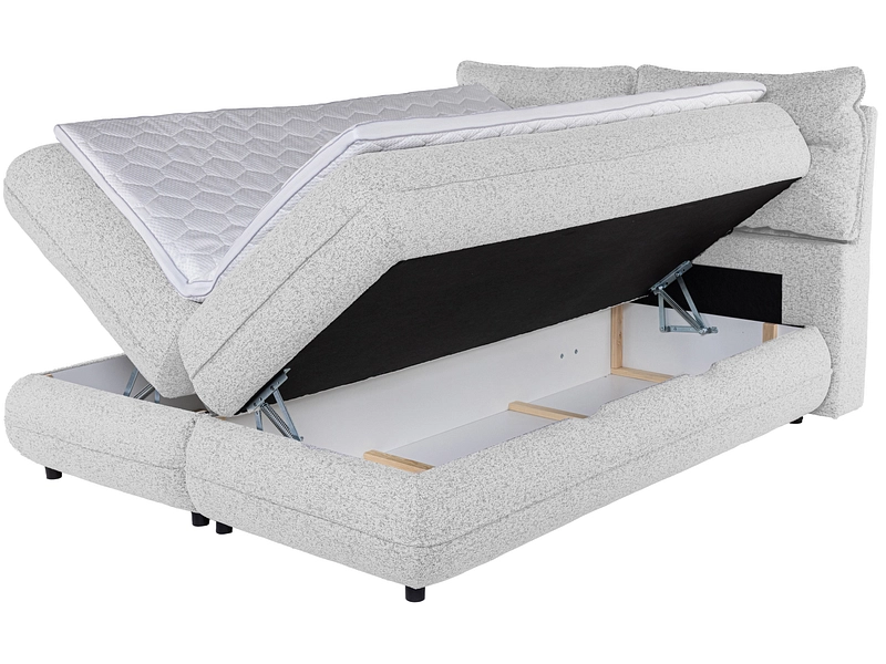 Boxspringbett NEBBIA hellgrau