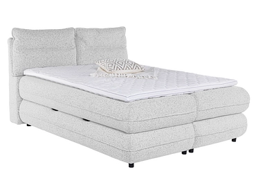 Boxspringbett NEBBIA hellgrau
