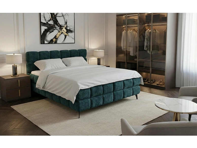 Boxspring BUBBLE petrolio