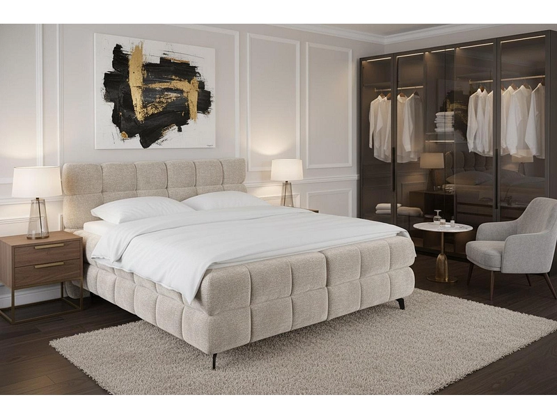 Boxspring BUBBLE gris clair Boxspring BUBBLE gris clair