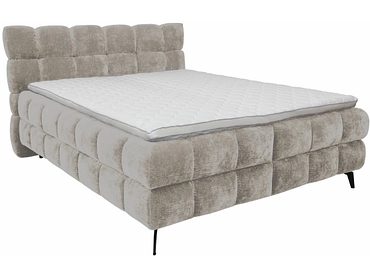 Boxspringbett BUBBLE hellgrau