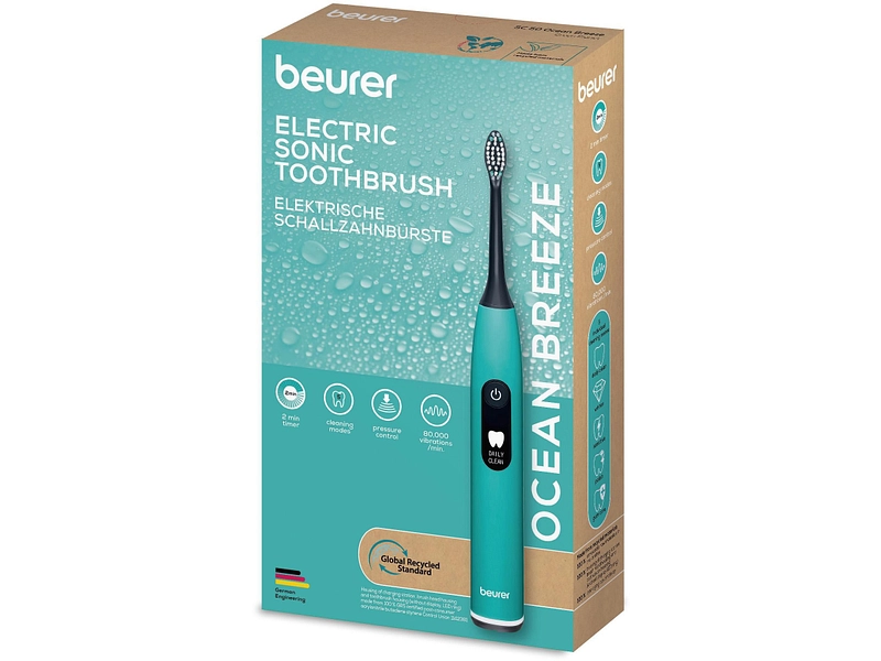 BEURER Spazzolino elettrico SC 50 Ocean Breeze Green Planet Easy to clean