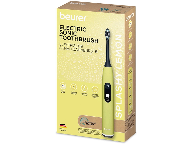 BEURER Spazzolino elettrico SC 50 Splashy Lemon Green Planet Easy to clean