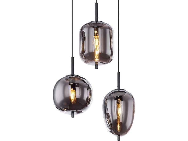 Hängelampe BLACKY 80x120cm 3x40W schwarz