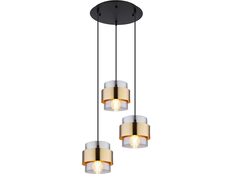 Hängelampe MILEY 45x120cm 3x60W schwarz