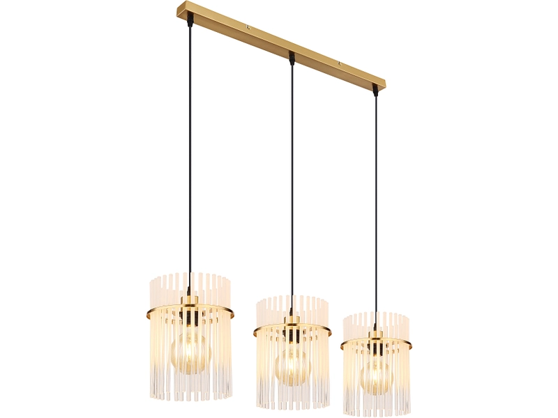 Hängelampe GORLEY 80x140cm 3x60W goldfarben