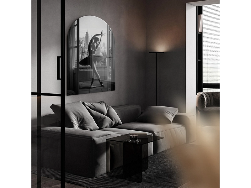 Quadro Decorativo Con Vetro Stampato E Scritta Martini, Cornice Effetto Legno Nero, 20x30 Cm