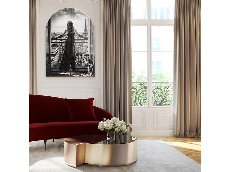 Quadro in vetro BRIGITTE 1 pezzo vetro nero