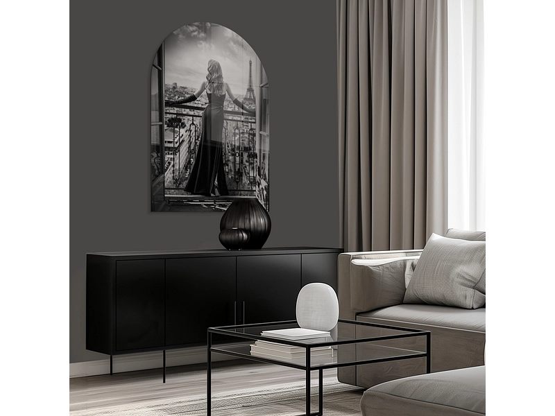 Quadro in vetro BRIGITTE 1 pezzo vetro nero