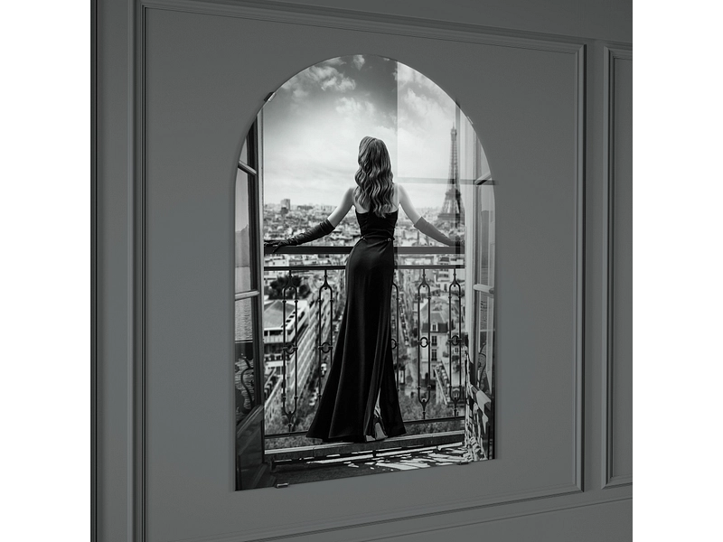Quadro in vetro BRIGITTE 1 pezzo vetro nero