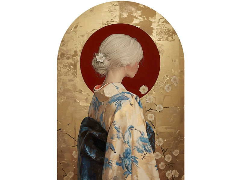 Tableau en verre RUKIA 1 pièce verre doré Tableau en verre RUKIA 1 pièce verre doré