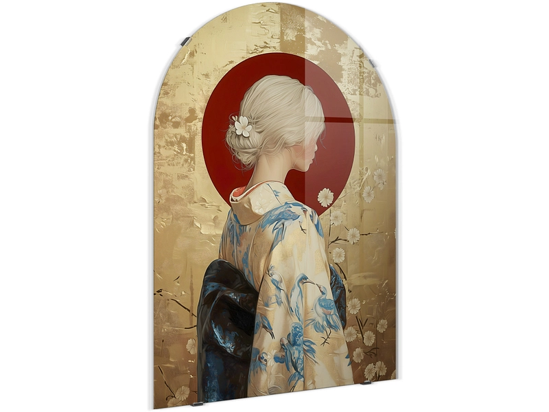 Tableau en verre RUKIA 1 pièce verre doré Tableau en verre RUKIA 1 pièce verre doré