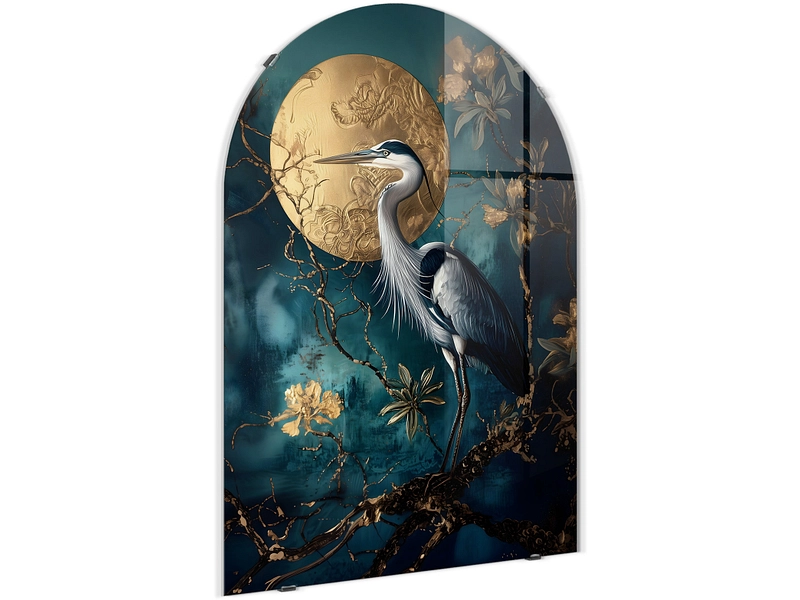 Quadro in vetro SHIRASAGI 1 pezzo vetro blu scuro