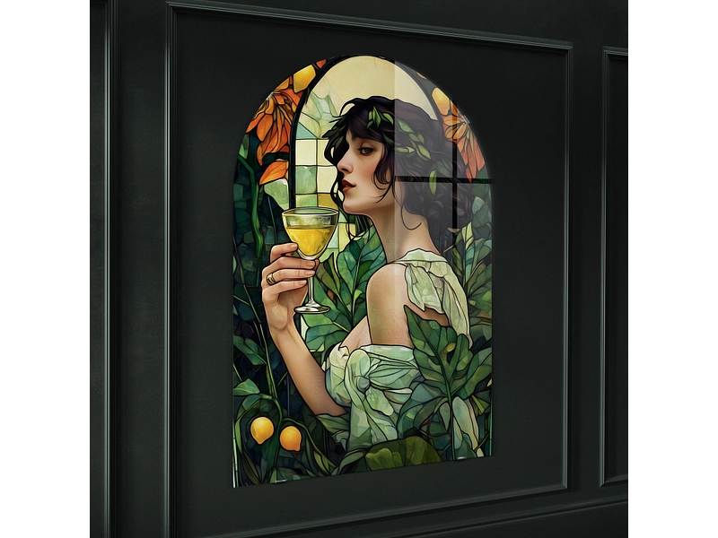 Quadro in vetro FLORENCE 1 pezzo vetro verde