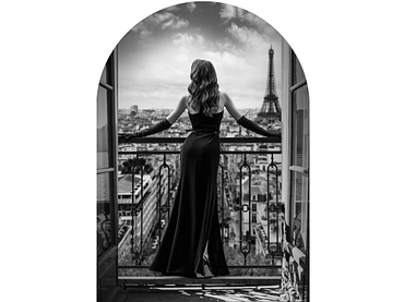 Quadro in vetro BRIGITTE 1 pezzo vetro nero Quadro in vetro BRIGITTE 1 pezzo vetro nero