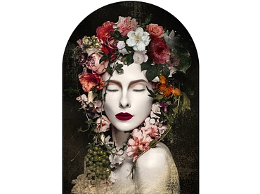 Tableau en verre DIANA 1 pièce verre blanc