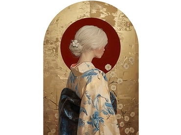 Tableau en verre RUKIA 1 pièce verre doré Tableau en verre RUKIA 1 pièce verre doré