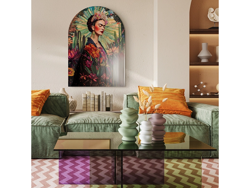 Quadro in vetro JARDIN DE FRIDA 1 pezzo vetro verde Quadro in vetro JARDIN DE FRIDA 1 pezzo vetro verde