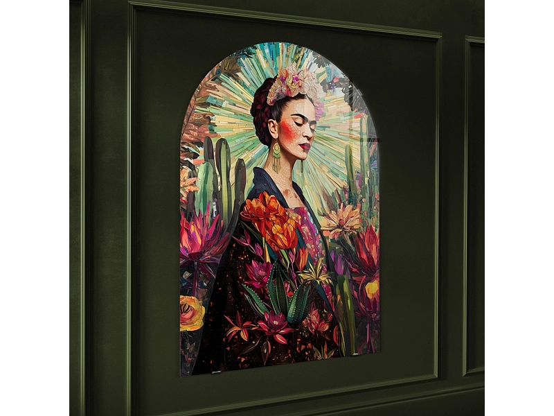 Quadro in vetro JARDIN DE FRIDA 1 pezzo vetro verde Quadro in vetro JARDIN DE FRIDA 1 pezzo vetro verde
