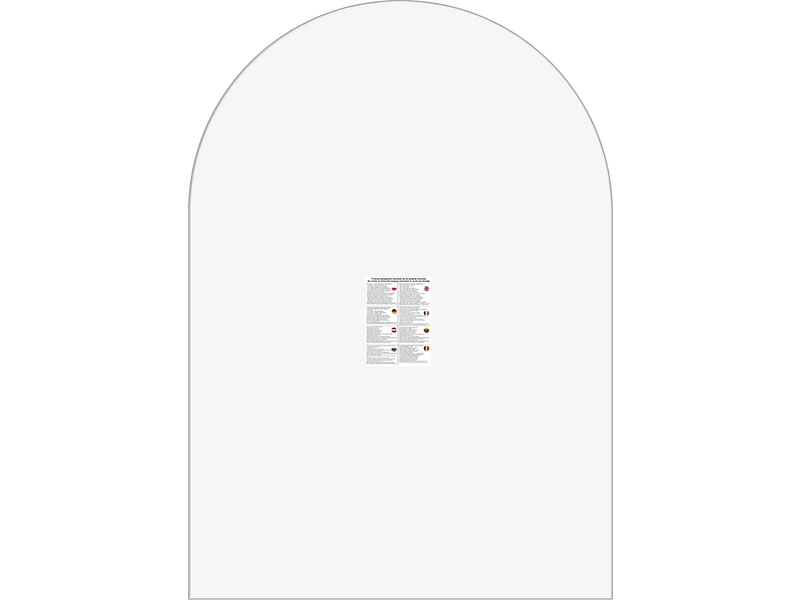 Tableau en verre PULAU 1 pièce verre blanc