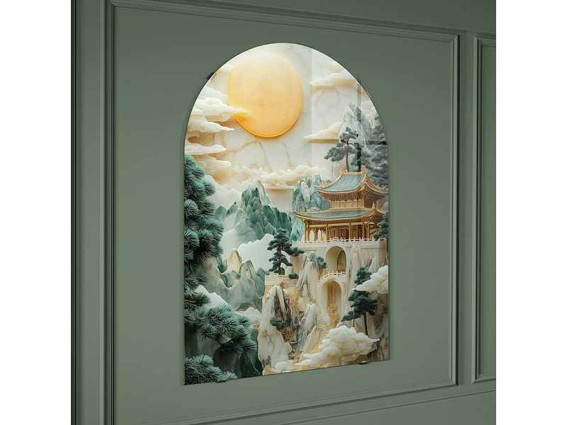 Tableau en verre JADE 1 pièce verre blanc