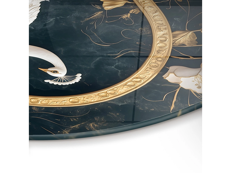 Glasbild PEACOCK 1 Stück glas gold