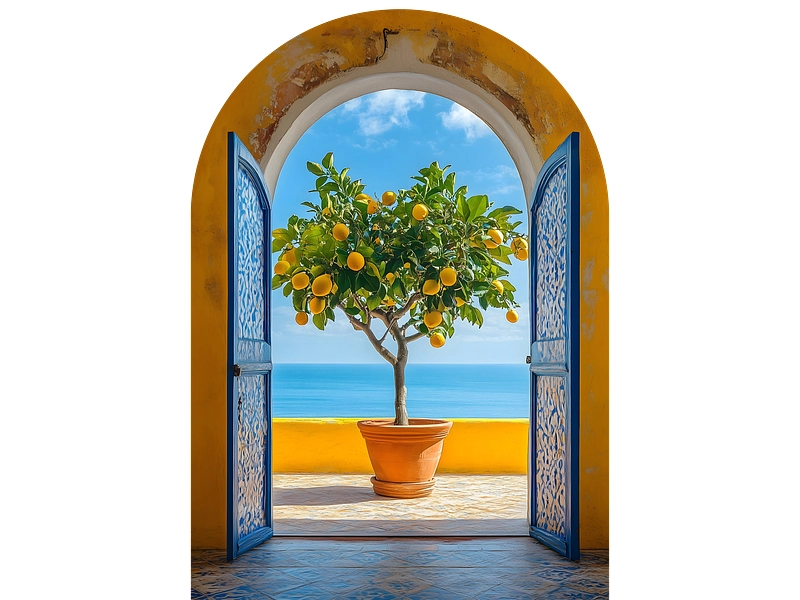 Quadro in vetro MANAROLA 1 pezzo vetro giallo Quadro in vetro MANAROLA 1 pezzo vetro giallo