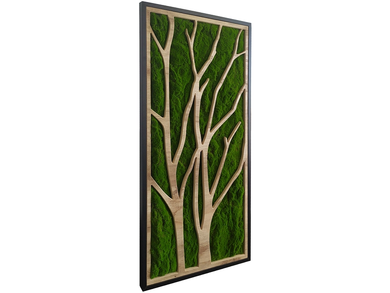 Tableau tufté TREE 1 pièce mdf vert