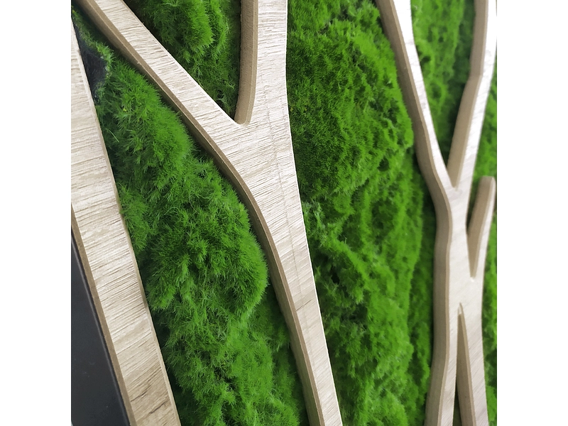 Tableau tufté TREE 1 pièce mdf vert