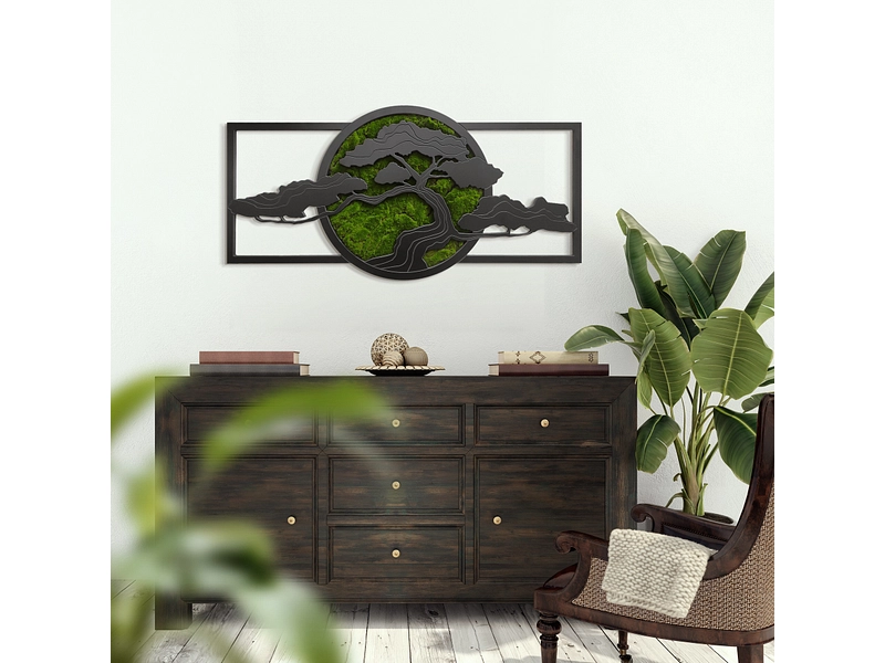 Quadro tuftato BONSAÏ 1 pezzo mdf nero Quadro tuftato BONSAÏ 1 pezzo mdf nero