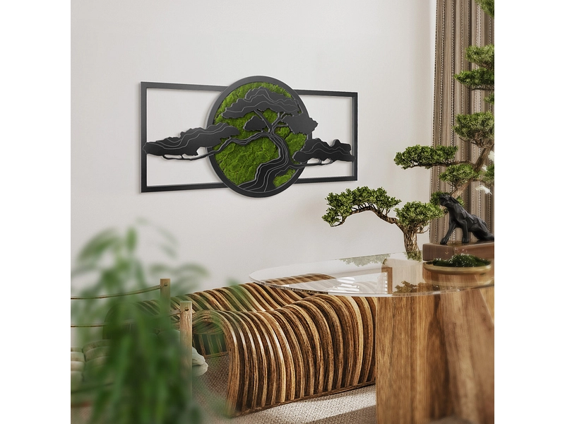 Quadro tuftato BONSAÏ 1 pezzo mdf nero Quadro tuftato BONSAÏ 1 pezzo mdf nero