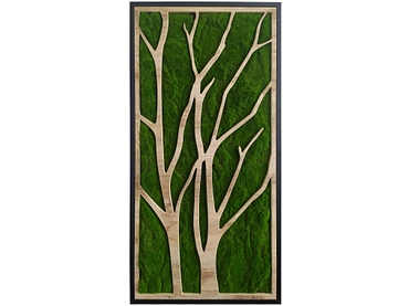 Tableau tufté TREE 1 pièce mdf vert